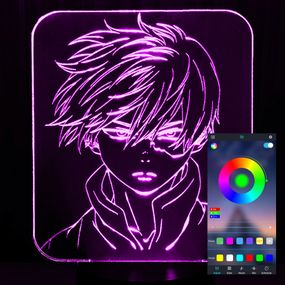 Акриловый светильник-ночник управление с телефона Шото Тодороки (Todoroki Shoto) tty-n000602