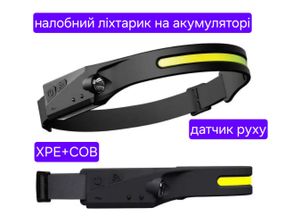 Светодиодный налобный аккумуляторный фонарик, датчик движения