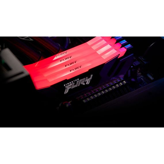 Модуль памяти для компьютера DDR5 48GB (2x24GB) 8000 MHz Renegade RGB Black/Silver Kingston Fury (ex.HyperX) (KF580C38RSAK2-48) | Зображення 3