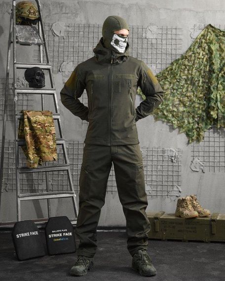 Тактичний костюм софтшел REVIVAL олива НП4862