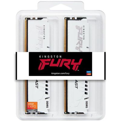 Модуль памяти для компьютера DDR5 32GB (2x16GB) 5200 MHz Beast EXPO White Kingston Fury (ex.HyperX) (KF552C36BWEK2-32) | Зображення 4