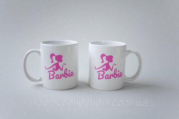 Кружка з принтом "Barbie" 330 мл Біла | Зображення 1