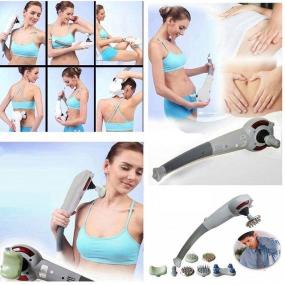 Ручний вібраційний масажер універсальний для тіла Maxtop Magic Massager 8 в 1 Вібромасажер з інфрачервоним випромінюванням і | Зображення 3