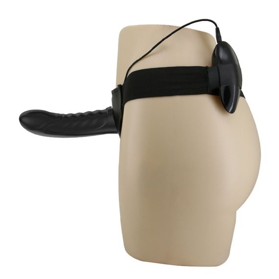 Страпон фаллопротез з вібрацією Pretty Love Marvin чорний, 16.2 х 4.2 см sexstyle | Зображення 3