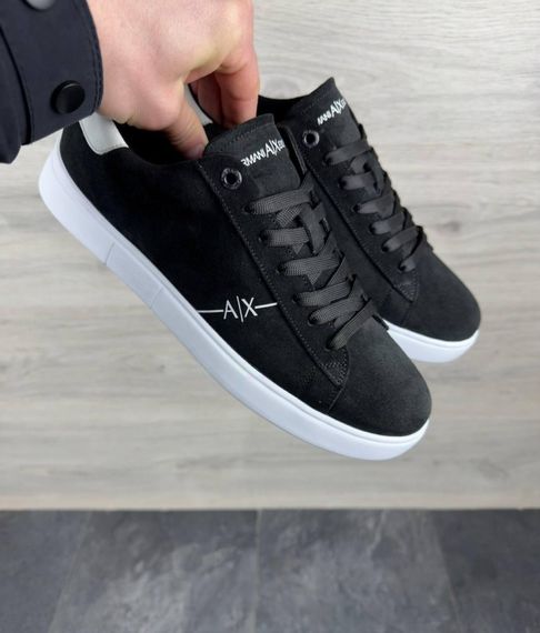 Демісезонні замшеві кеди Armani / Exchange колір: чорний білий | Зображення 5