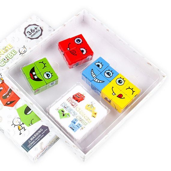 Настольная интерактивная игра Ummi Face Change Rubik's Cube White | Зображення 3