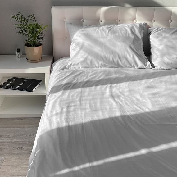 Комплект постільної білизни Emily Fiber White Stripe мікрофібра полуторний 160х215 см білий (94348361) | Зображення 1