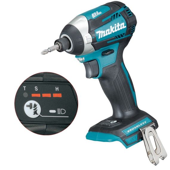 Винтоверт импульсный аккумуляторный Makita (175 Нм, 1/4", BL, LXT, без аккумуляторов и зардного устройства) | Зображення 1