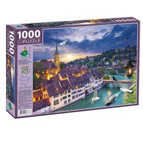 Пазл классический "Берн.Швейцария. Восход и закат солнца" 83637, 1000 элементов