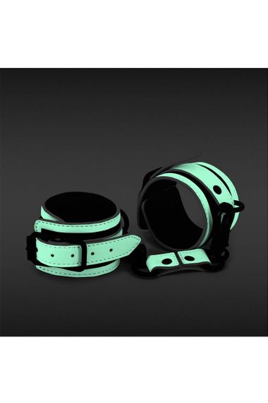 Наручиники, светятся в темноте NS Novelties GLO BONDAGE WRIST CUFF GREEN sexstyle | Зображення 1