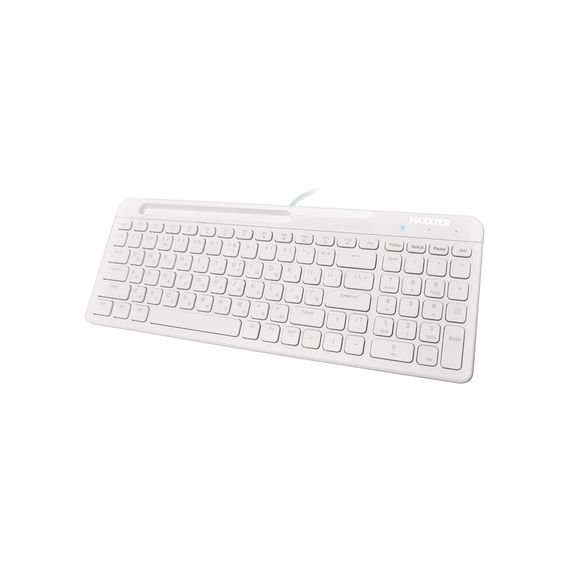 Клавіатура Maxxter KB-01W-UA USB White (KB-01W-UA) | Зображення 1