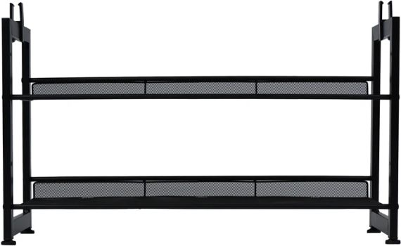 Полка для обуви 2 уровня 74×30.5×43 см черная Eco Fabric EF-7529-2 | Зображення 9