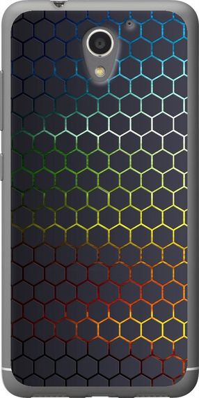 Чехол на ZTE A510 Переливающиеся соты "498u-432-17620"