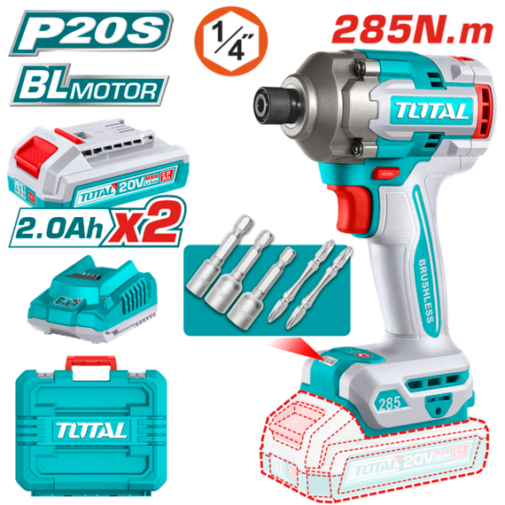 Шуруповерт TOTAL TIRLI2028 20В Li-Ion