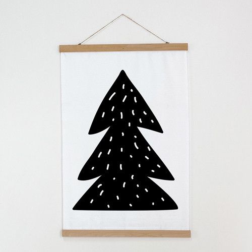 Тканинний постер на стіну Ялинка 60х93 см (TPSR_23NY017)