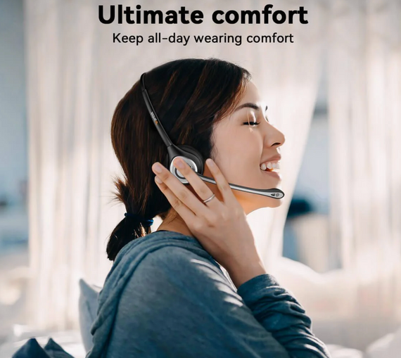 Гарнітура Wantek® H602 RJ9/RJ2 з QD для офісних телефонів та кол-центрів | Зображення 1