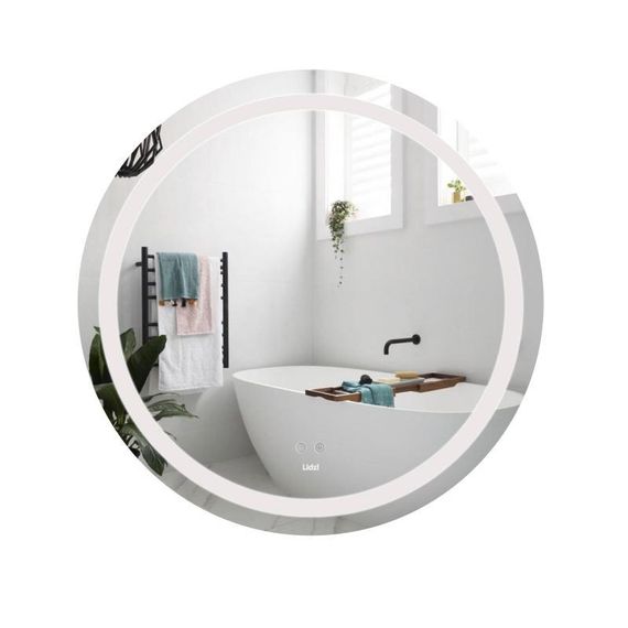 Дзеркало Lidz Aria R800 з LED-підсвіткою Touch, з антизапотіванням, з диммером, рег. яскравості LD78LR800