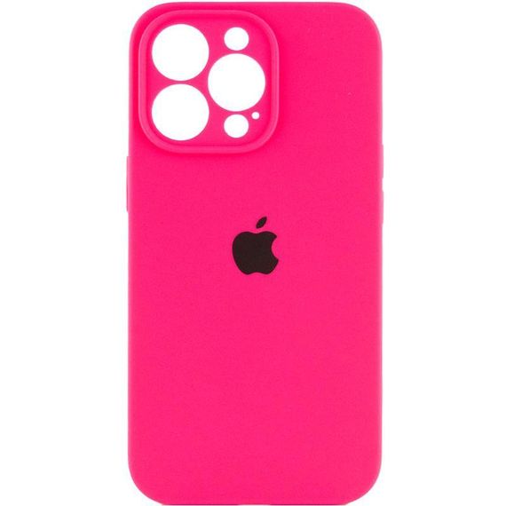 Чохол Silicone Case Full Camera Protective (AA) для Apple iPhone 13 Pro (6.1") Рожевий / Barbie pink