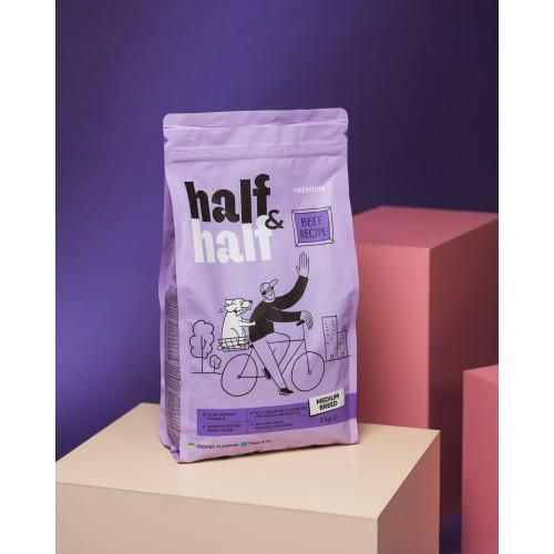 Сухой корм Half&Half для взрослых собак средних пород, с говядиной, 2 кг | Зображення 3