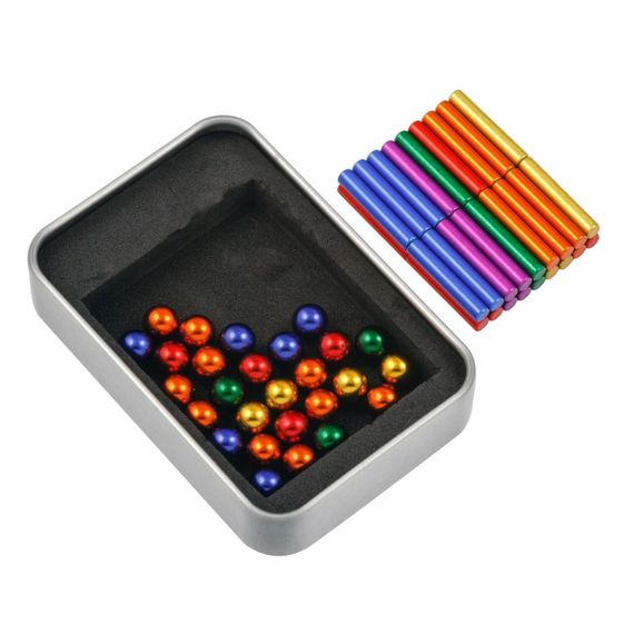 Магнитный конструктор-головоломка 36 палочек и 27 шариков, Разноцветный / Развивающая игрушка-головоломка для | Зображення 9