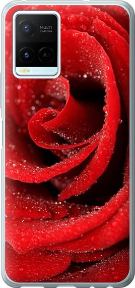 Чехол на Vivo Y21 Красная роза "529u-669-17620"