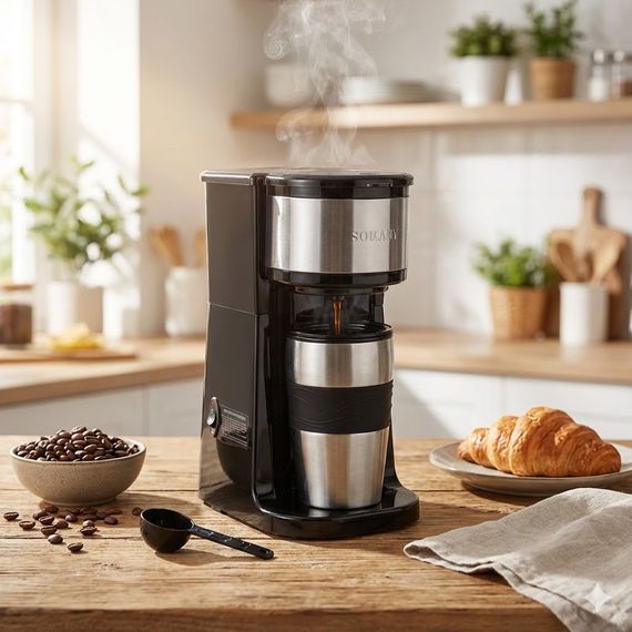 Кофеварка электрическая Sokany SK-04028 для молотого кофе, 420 мл