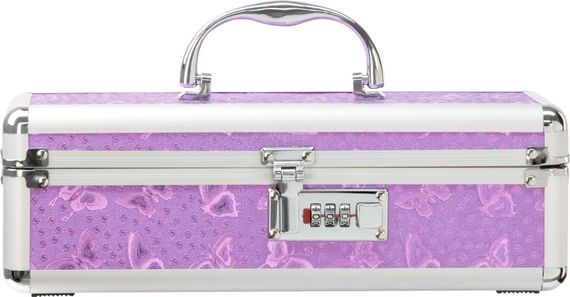 Кейс для зберігання секс-іграшок BMS Factory - The Toy Chest Lokable Vibrator Case Purple з кодовим