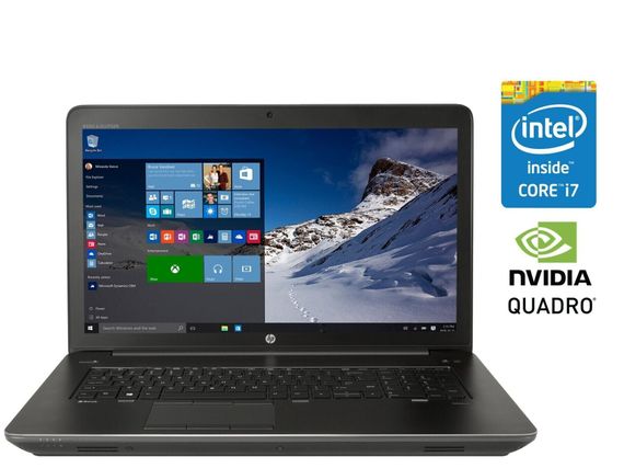 Мобільна робоча станція HP ZBook 17 G3 / 17.3" (1920x1080) IPS / Intel Core i7-6700HQ (4 (8) ядра по 2.6 - 3.5 GHz) / 16 GB DDR4 / 256 GB SSD / nVidia Quadro M2000M, 4 GB GDDR5, 128-bit / WebCam / 4G/LTE / Win 10 Pro б/в