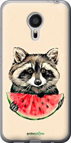 Чохол на Meizu MX5 Єнотик з кавуном "4605t-105-2448"