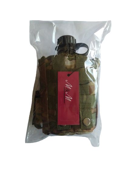 Фляга пластикова М&М 1000 мл Чорна в чохлі Мультикам (213570) | Зображення 5