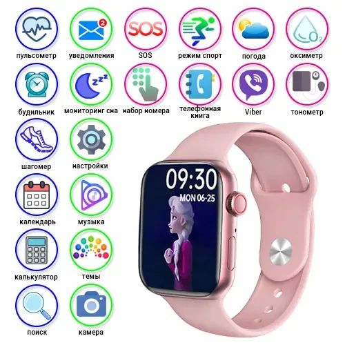 Смарт годинник 8 серії Smart Watch GS8 Мах 45mm українське меню з функцією дзвінка безрамковий дисплей | Зображення 1