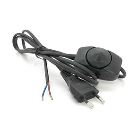 Кабель питания Schuko с переключателем, довж. 1.8м, сечение 0.5-0.75mm, Black