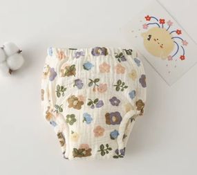 Тренувальні трусики, муслінові багаторазові підгузники для привчання до горщика, принт Квіти