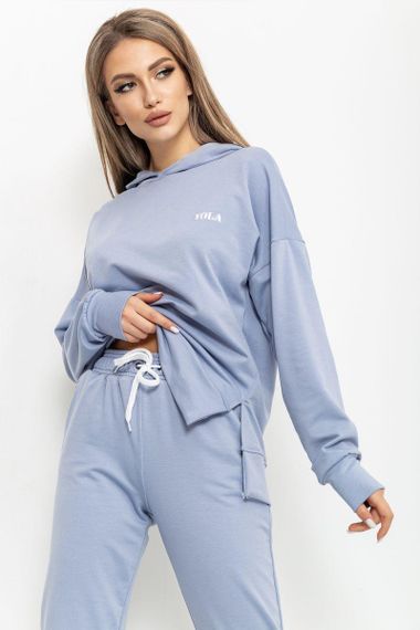 Спорт костюм женский двухнитка  цвет серо-голубой 129R1515 | Зображення 2