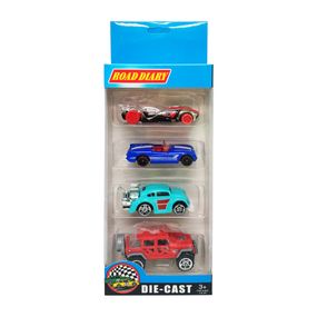 Набор машин металлических в коробке 4 шт, 698-04S-1-3 698-04S-1