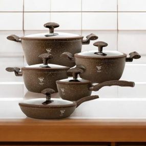 Набор посуды с гранитным покрытием  Top Kitchen TК00100 Коричневый