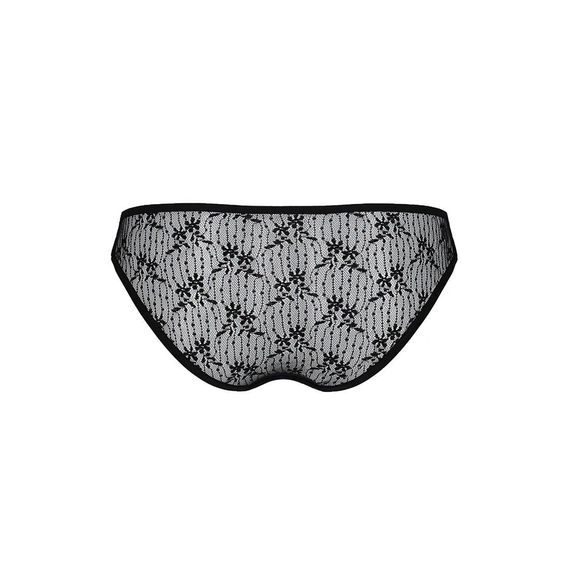 Трусики-сліпи з мереживною сіточкою Dina Thong black S/M - Passion | Зображення 5