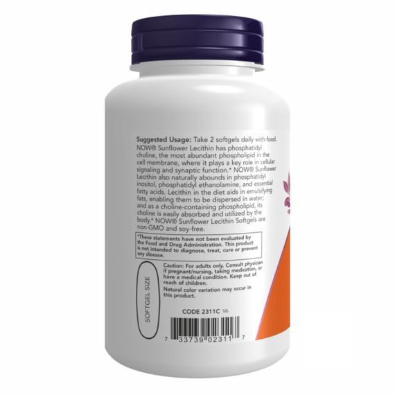 Sunflower Lecithin 1200 mg - 100 sgels | Зображення 2