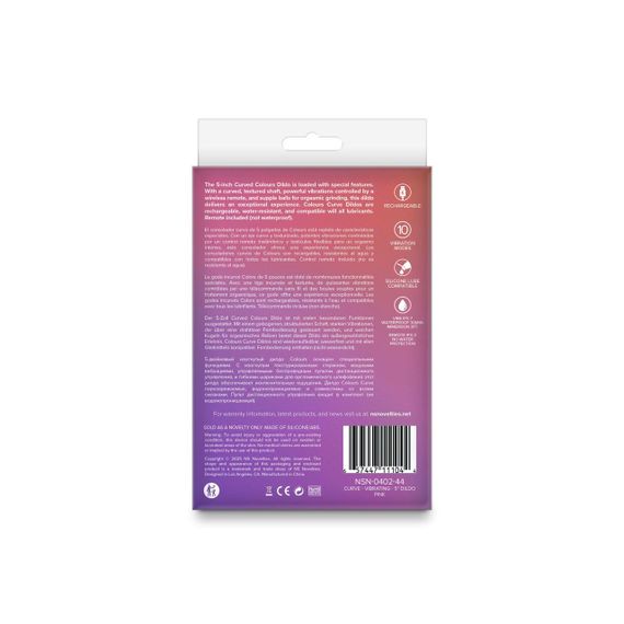 Дилдо з вібрацією NS Novelties Colours - Curve - Vibrating - 5" Dildo - Pink Sex Aura | Зображення 3