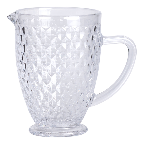 Кувшин для напитков 1 литр для компота, мохито, лимонада, сангрии прозрачный стеклянный кувшин с ручкой HP-19-102