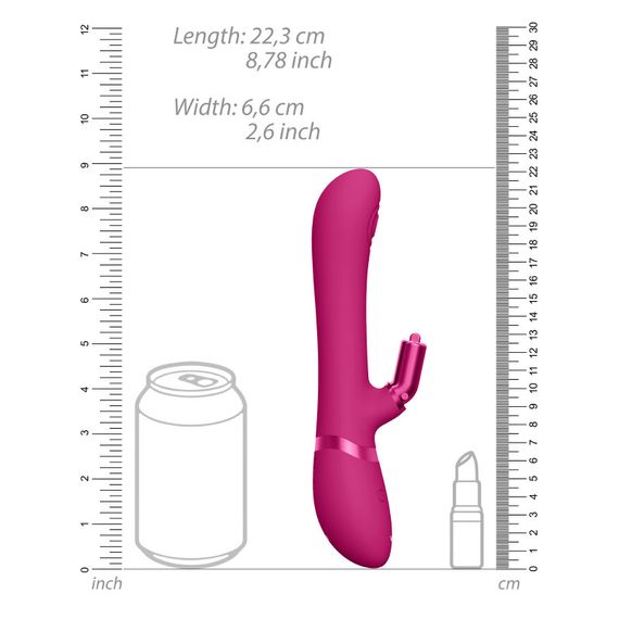 Вибратор-кролик Etsu пульсация + 4 насадки цвет: розовый Vive (Нидерланды) Sex Aura | Зображення 5