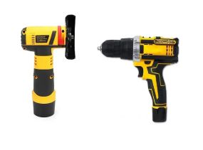 Набор аккумуляторного инструмента миниболгарка + шуруповёрт 12V (2 акб) Желтый