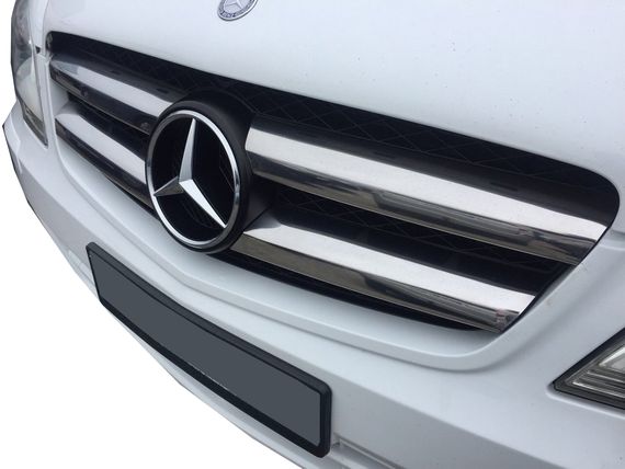 Накладки на решітку 2010-2015 (нерж) OmsaLine - Італійська нержавійка для Mercedes Vito W639 рр | Зображення 1