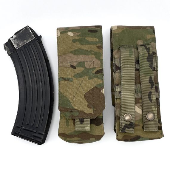 Подсумок на два магазина  Мультикам (multicam) Cordura 500D Molle закрытый