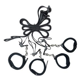 Растяжка на кровать Punishment - 5-Piece Bed Restraint Kit – Black Sex Aura