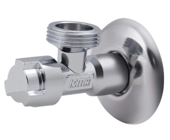 Кран приладовий буксовий Icma 1/2" х3/4" кутовий №519 (90519AE07)