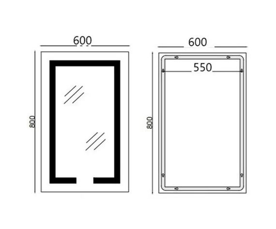Дзеркало Mixxus ARD MR06-60x80 з LED Touch, Anti-fog, димером, регулюванням яскравості, годинником (MI6929) | Зображення 9