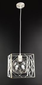 Люстра підвісна LOFT на 1 лампочку 25877 Білий 35-90х24х34 см.