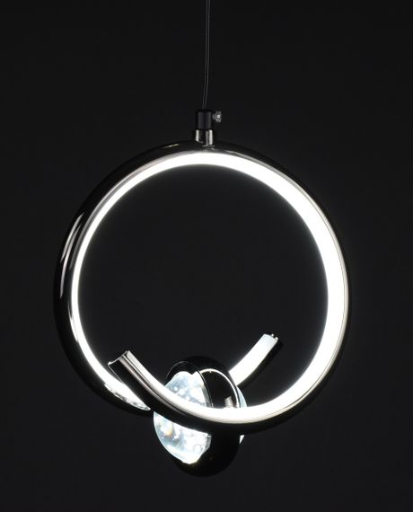 Люстра світлодіодна підвісна LED світильник для квартири на стелю лед 27908 Чорний 30-150х20х11 см. | Зображення 2