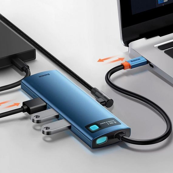 USB-Хаб Baseus Metal Gleam Series 8-in-1 Type-C | Зображення 5